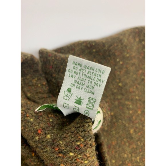 Orvis V Neck Sweater Lambswool Green Speckled Pattern Pullover Mens Size XXL - Picture 9 of 10
